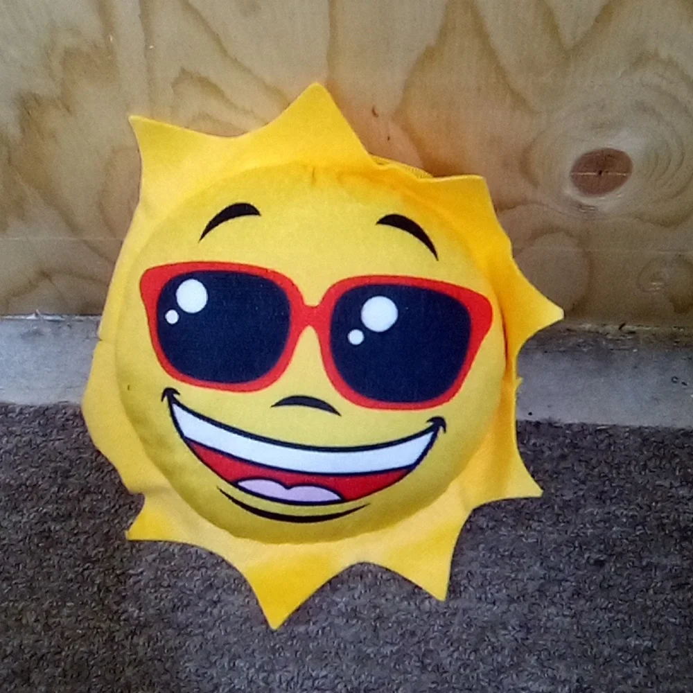 Sunny Smiles Yellow Stuffed Sun Toy